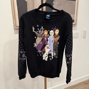 Disney Frozen II Girls Black Sweatshirt size 7-9
